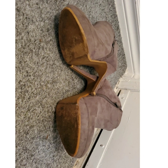 Zara grey suede ankle boots - Picture 5 of 6